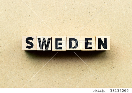 Letter block in word Sweden on wood background Letter block in word Sweden on wood background 58152066