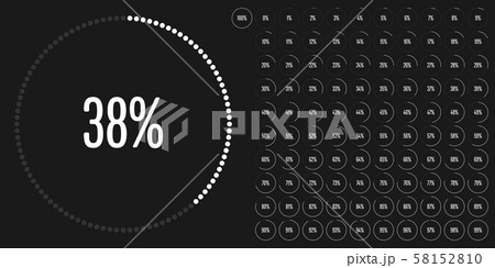 Set of circle percentage diagrams from 0 to 100 Set of circle percentage diagrams from 0 to 100 58152810