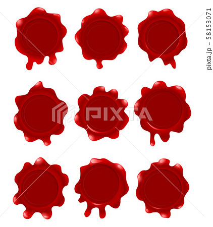 Red wax Seal Vector Illustration eps 10. 58153071