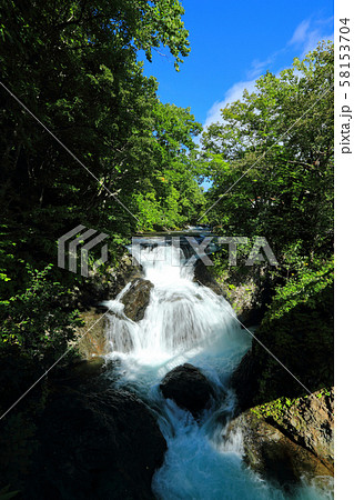 北海道、伊達市大滝区三階滝公園内三階滝 58153704