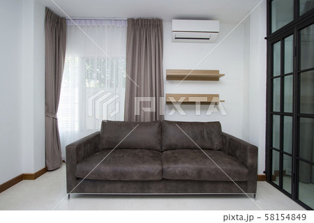 Leather sofa in modern living room Leather sofa in modern living room 58154849