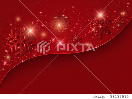 Red Christmas Background with Snowflakes 58155916