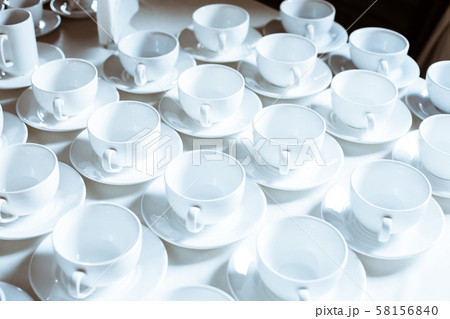 Simple pattern made of empty cups of coffee 58156840