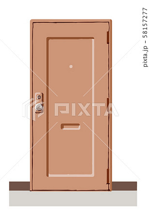 集合住宅の玄関ドアのイラスト素材