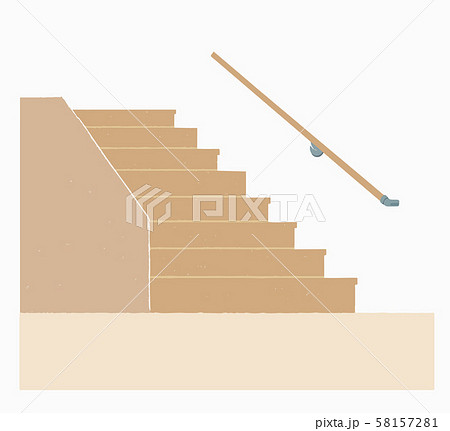 階段の手摺のイラスト素材