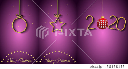 2020 Merry Christmas background. 58158155