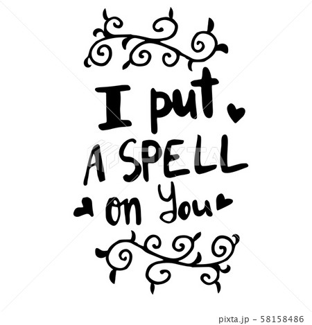 Happy halloween. Hand drawn creative calligraphy Happy halloween. Hand drawn creative calligraphy 58158486
