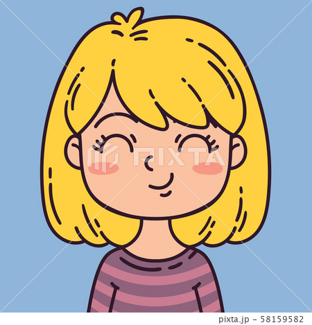 Vector avatar female character in cartoon style. 58159582