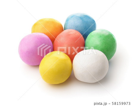 Colorful chewing gum balls 58159973