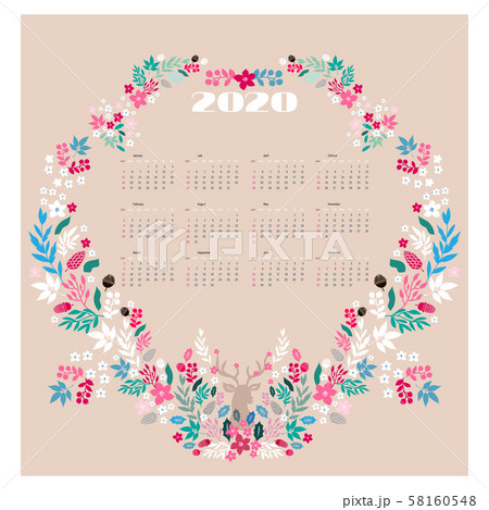 2020 Calendar flower2 58160548