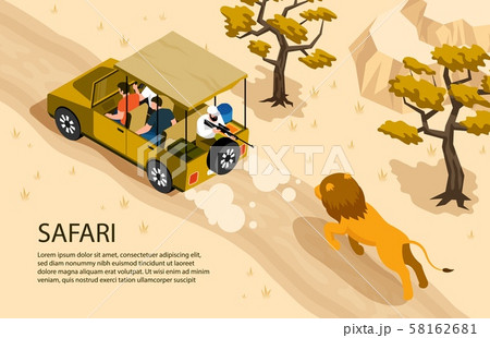 Safari Horizontal Illustrationのイラスト素材