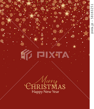 Christmas golden stars 58163251