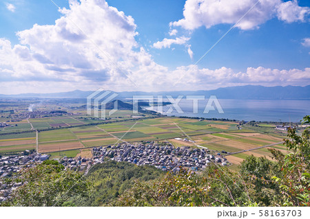 【八幡山 西の丸址からの琵琶湖】 滋賀県近江八幡市宮内町 58163703