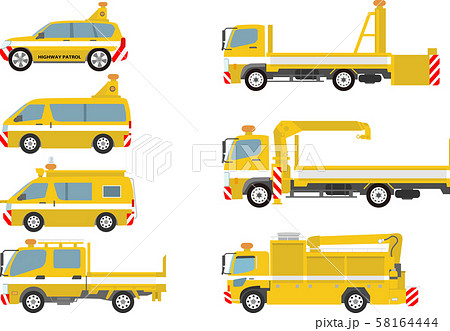 道路公団車両まとめセットのイラスト素材