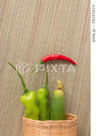 Fresh vegetables ready for cooking shot on rustic Fresh vegetables ready for cooking shot on rustic 58165623
