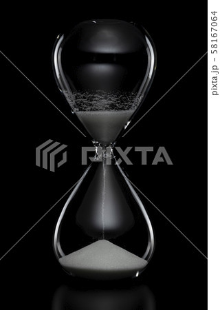 砂時計 黒バック 58167064