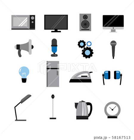 Set of vector electronics icons Set of vector electronics icons 58167513