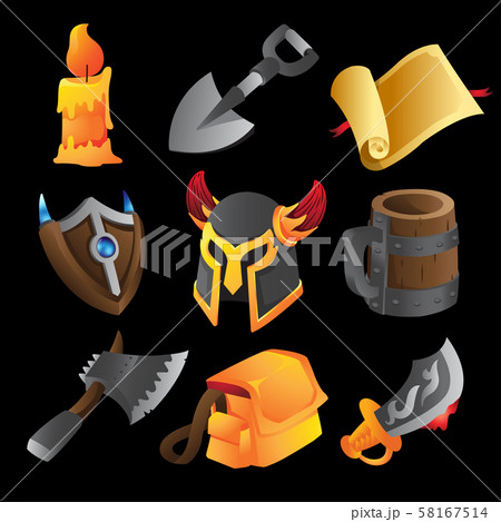 item game, application icons, vector set of game 58167514