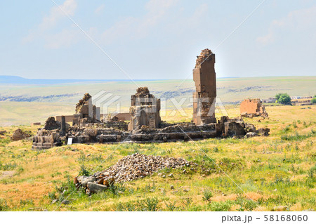 アニ遺跡 ガギク王聖グリゴール教会の写真素材