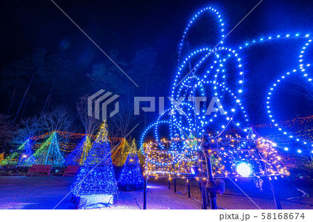 国営アルプスあづみの公園　イルミネーション　冬　穂高・堀金地区 58168674