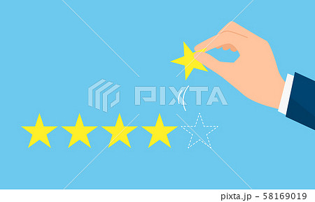 評価を下げるイラストイメージ 58169019