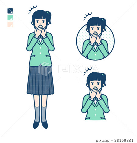 simple school girl Green Blazer_Accident simple school girl Green Blazer_Accident 58169831