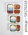 Three color sticky rice with fried pork and shredded pork 58170228
