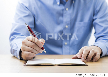 ビジネスマン メモ帳 58170691