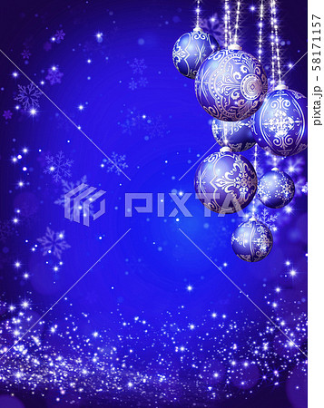 キラキラ クリスマス オーナメント イメージ 縦 58171157