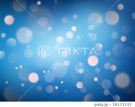 Abstract warm bokeh effect on blue background. Gold glitter lights. EPS 10 58173535