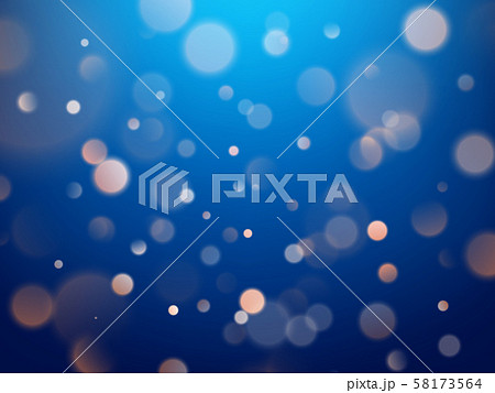 Abstract warm bokeh effect on blue background. Gold glitter lights. EPS 10 Abstract warm bokeh effect on blue background. Gold glitter lights. EPS 10 58173564