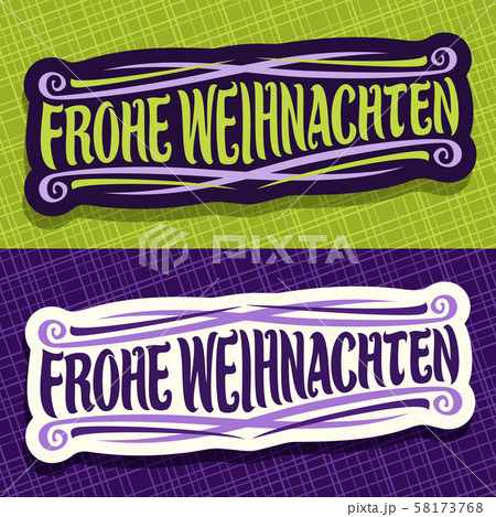 Vector logo for Merry Christmas in german Vector logo for Merry Christmas in german 58173768