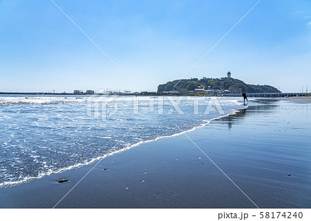 【神奈川県】江ノ島　片瀬東浜海岸 58174240