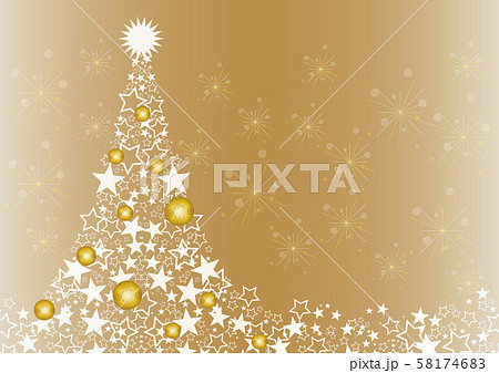クリスマス クリスマスツリー キラキラ クリスマスイヴ 水彩 星 星型 カード クリスマスカードのイラスト素材