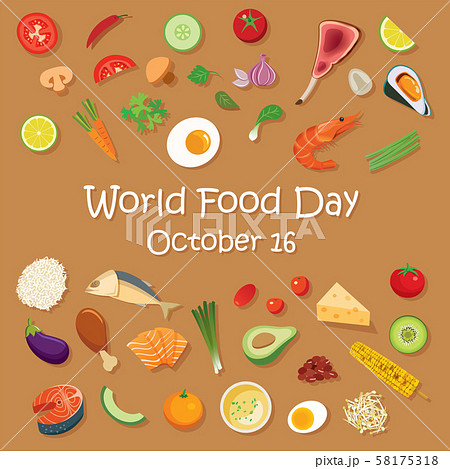 World Food Day Poster Template And Background のイラスト素材