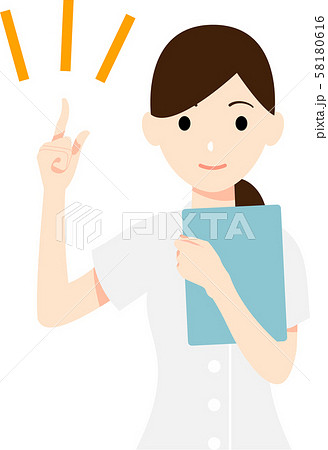 女性看護士ポーズ1c 女性看護士ポーズ1c 58180616