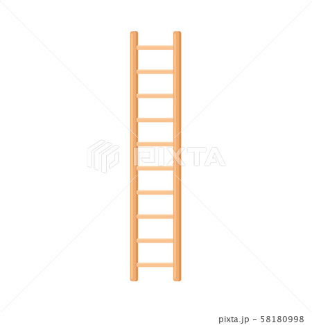 Light Wooden Step Ladder Standing Straight Vector Illustration Light Wooden Step Ladder Standing Straight Vector Illustration 58180998