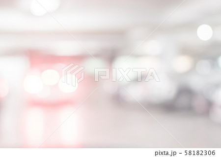 Blur abstract background bright interior space parking lot for automotive and car insurance safety concept 58182306