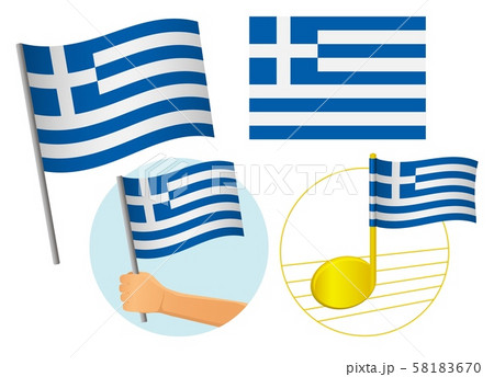Greece flag icon set 58183670