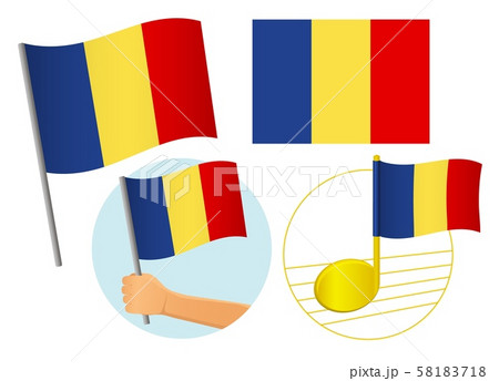 Chad flag icon set 58183718
