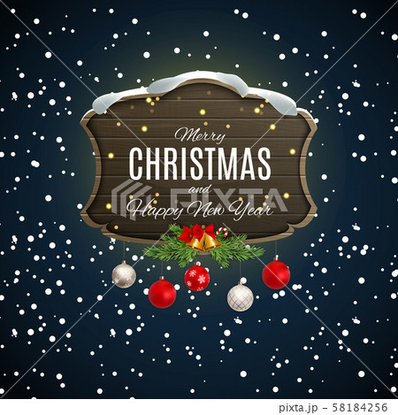 Merry Christmas and Happy New Year posters. Vector Merry Christmas and Happy New Year posters. Vector 58184256