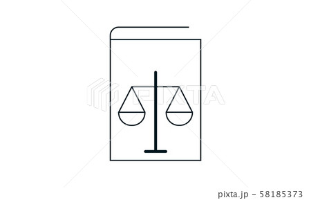 Law book icon vector. Simple flat symbol. Perfect pictogram illustration on white background. Law book icon vector. Simple flat symbol. Perfect pictogram illustration on white background. 58185373