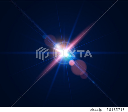 Glowing lens flare. Glare light effects with bokeh 58185713