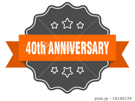 40th anniversary isolated seal. 40th anniversary 58186239