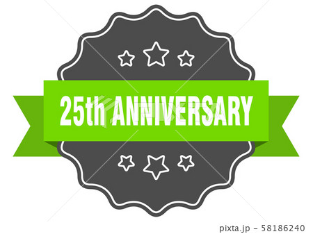25th anniversary isolated seal. 25th anniversary 25th anniversary isolated seal. 25th anniversary 58186240