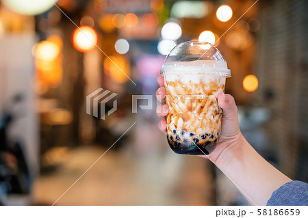 タピオカミルクティー 台湾 飲み物 タピオカ 58186659