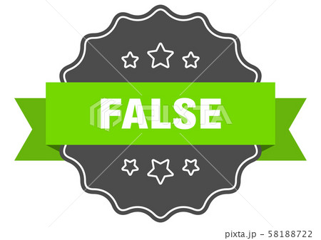 false isolated seal. false green label. false 58188722