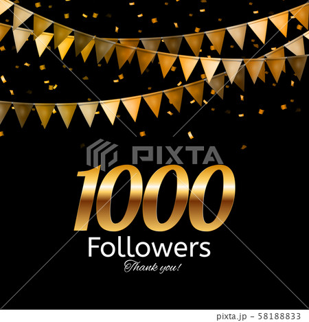 1000 Followers. Thank you. Vector Illustration 1000 Followers. Thank you. Vector Illustration 58188833