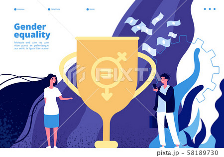 Gender equality concept. Equal rights and opportunities between men, women. Feminism movement to 58189730
