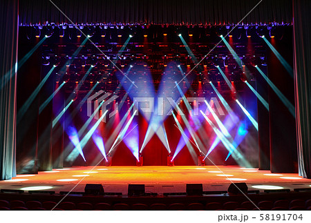 Illuminated concert stage 58191704